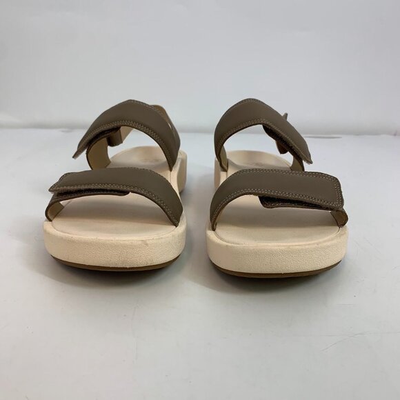 Abeo Women's Peyton Leather Adjustable Strap White Gum Bottom Sandals‎ Size 9 - Picture 8 of 14